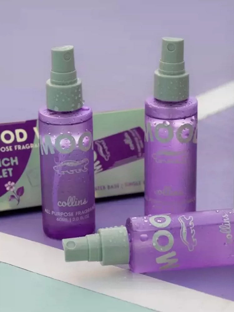 Collins Korean Natural Fragrance Spray｜Odor‑Eliminating & Long‑Lasting, Alcohol‑Free, Travel‑Size, Multi‑Purpose, French Violet Scent