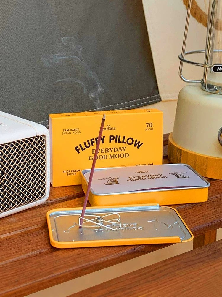 Collins Korean Natural Incense Sticks｜FLUFFY PILLOW Yellow Box (Sandalwood Scent) Sandalwood Fragrance Profile