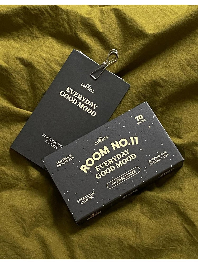 Collins Korean Natural Incense Sticks｜ROOM NO11 Black Box (Orchard Scent) Woody Fragrance Profile
