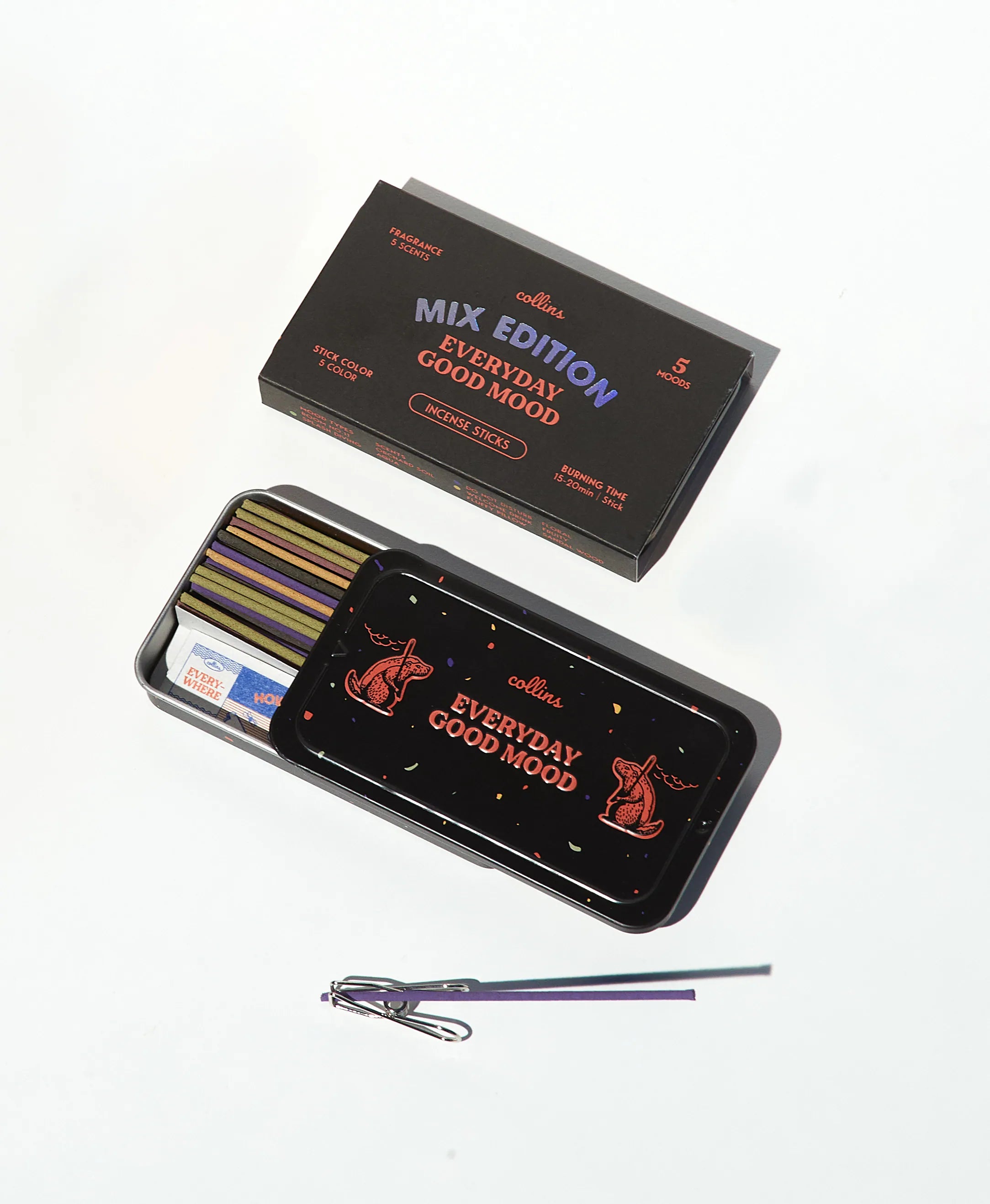 Collins Korean Natural Incense Sticks｜Mix Edition (5‑Fragrance Assortment)