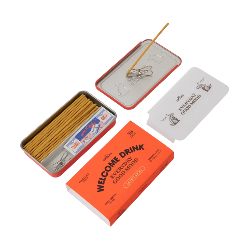 Collins Korean Natural Incense Sticks｜WELCOME DRINK Red Box (Fruit Scent) Fruity Fragrance Profile