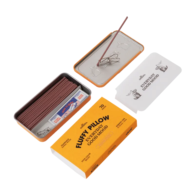 Collins Korean Natural Incense Sticks｜FLUFFY PILLOW Yellow Box (Sandalwood Scent) Sandalwood Fragrance Profile