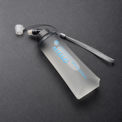 MIJILO transparent blue 420 ml collapsible running soft flask with dust cap