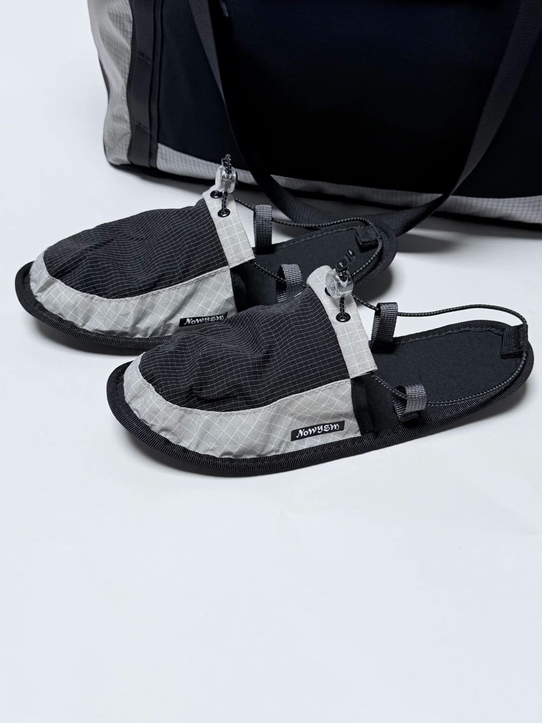 NOWYSM packable quick-dry travel slippers in Rock Grey